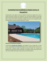 Swimming Pool Installation & Repair Service in Roswell GA.pdf