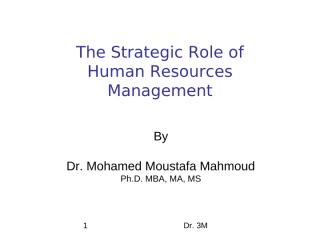 3M The Strategic Role of Human Resources Management.ppt